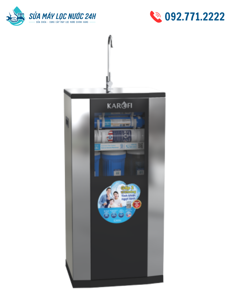 Máy lọc nước RO Karofi ERO80 Pro 1 vòi cảm ứng thông minh - Ảnh 4