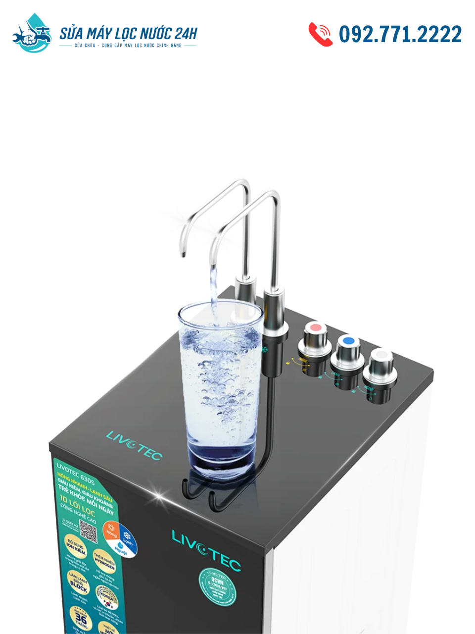 Máy lọc nước RO Karofi Livotec 630S 2 vòi Nóng - Lạnh - Nguội - Ảnh 5