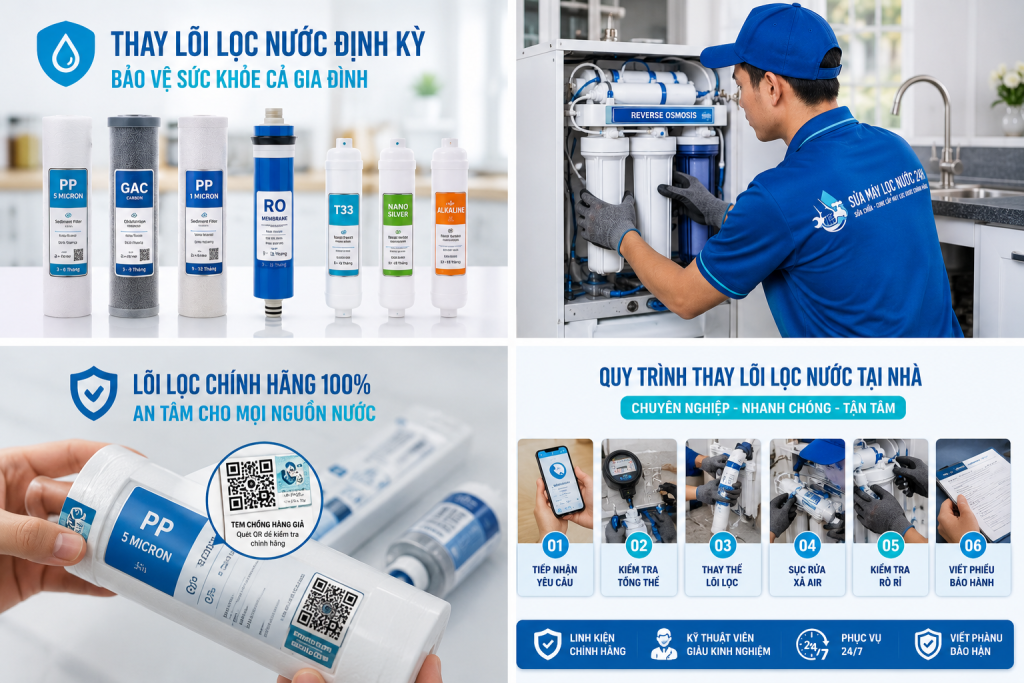 thay lõi lọc nước tại nhà