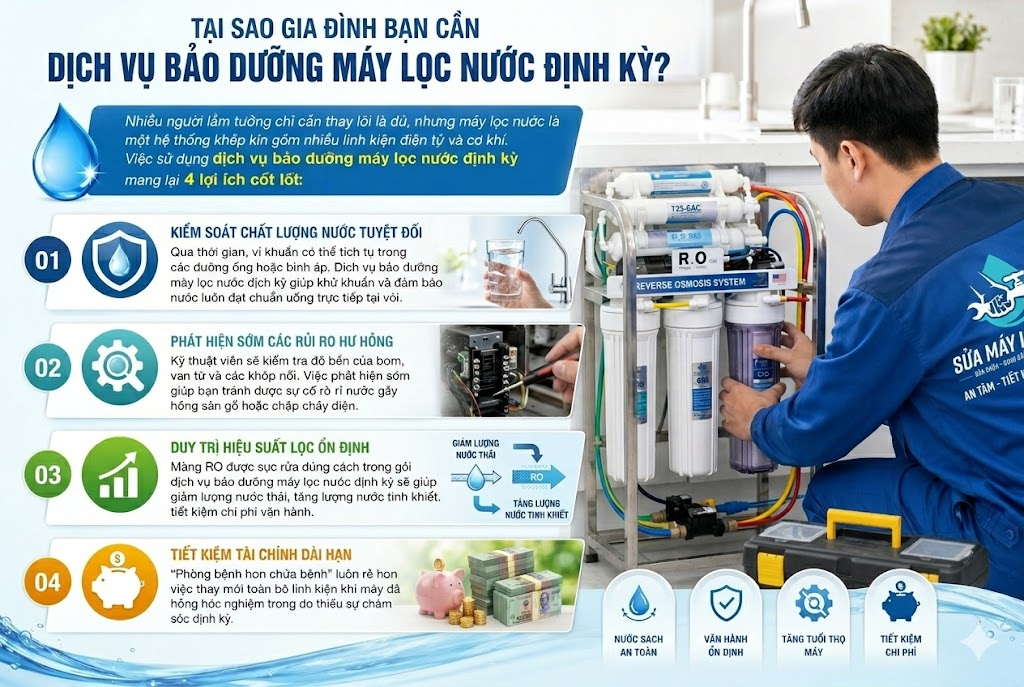 dịch vụ bảo dưỡng máy lọc nước định kỳ
